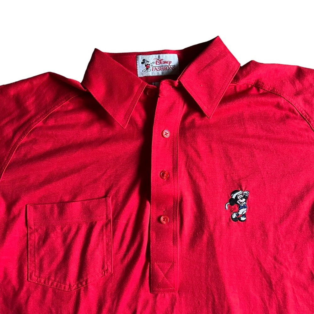 Vintage Disney Fashions Men's Medium Mickey Mouse Golf Polo Shirt - Picture 2 of 10